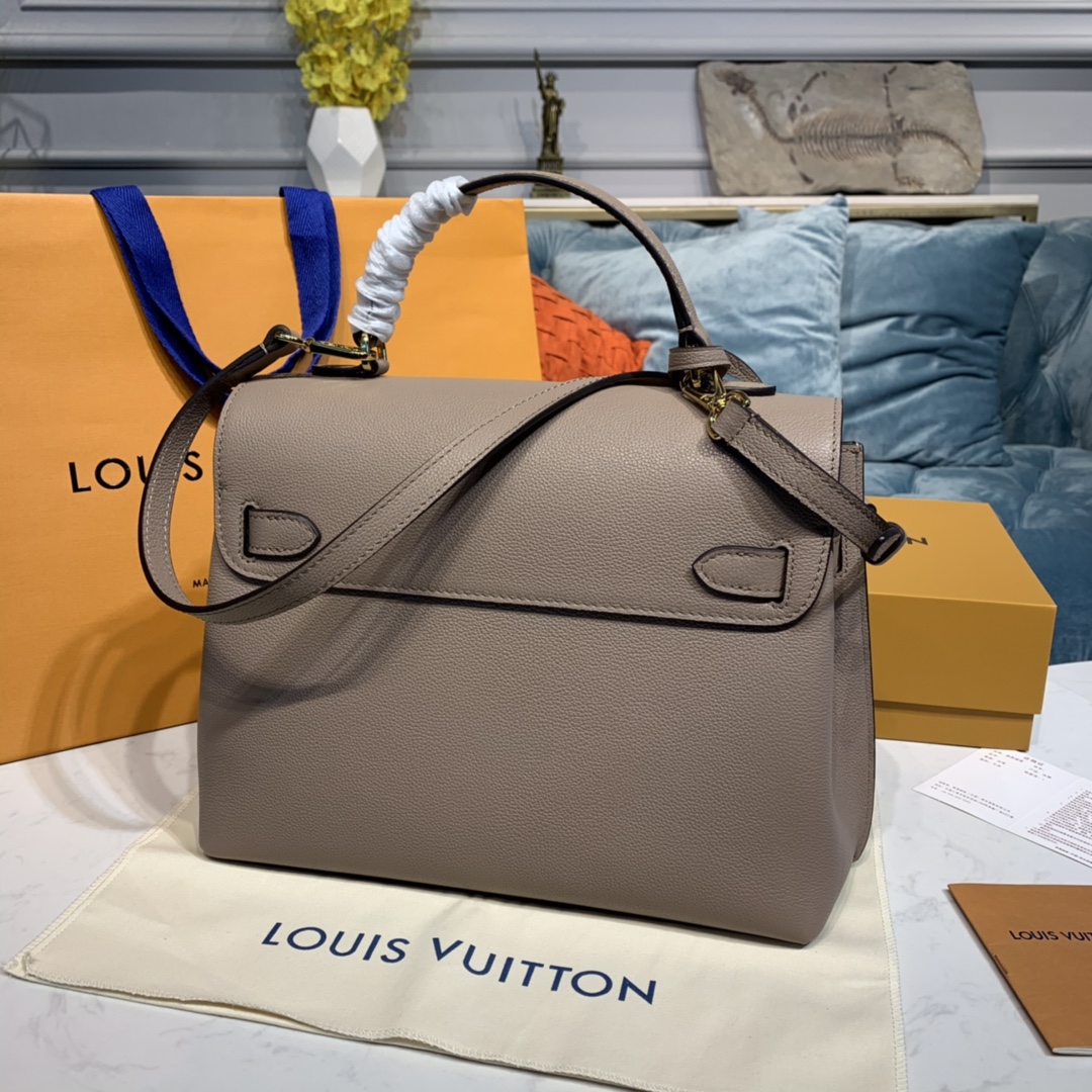 Louis Vuitton LOCKME EVER MM Shoudler Bag M56094 Greige Gray/Beige